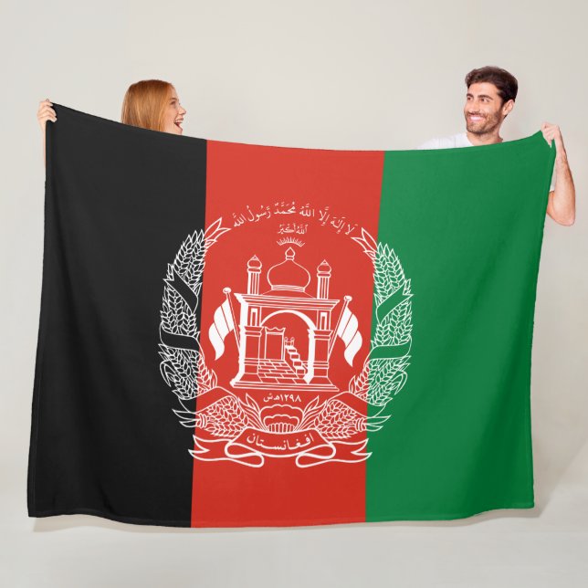 Couverture Polaire Drapeau de l'Afghanistan (En situation)