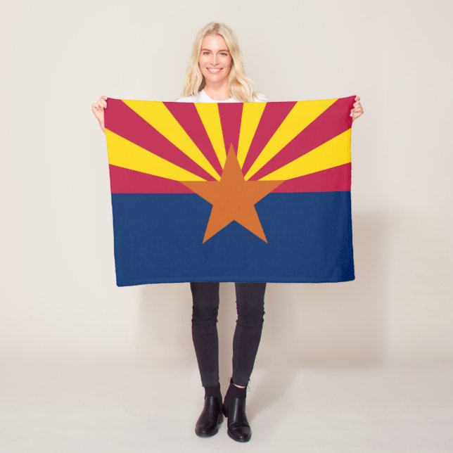 Couverture Polaire Drapeau de l'Arizona (En situation)