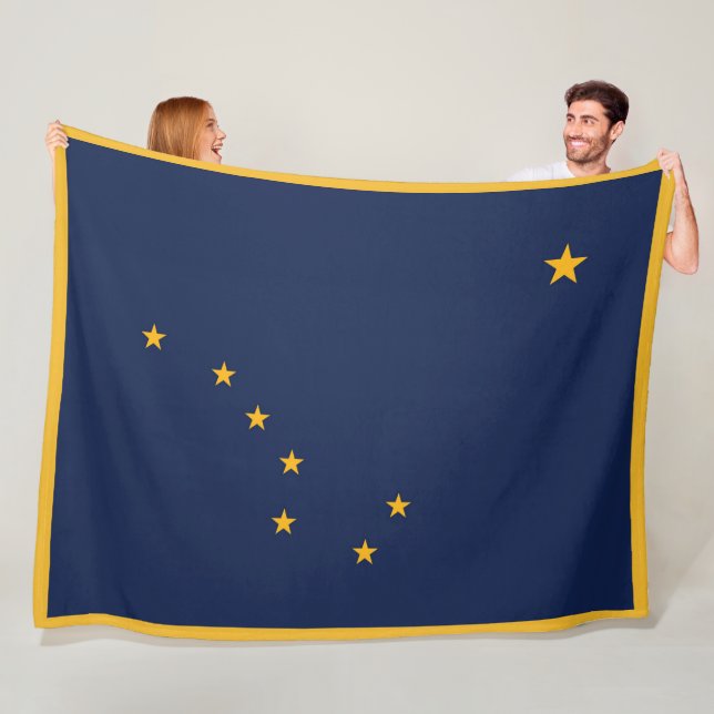 Couverture Polaire Drapeau de l'état de l'Alaska Imprimer Patriotc (En situation)