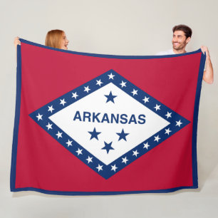 Couverture Polaire Drapeau de l'État de l'Arkansas Imprimer Patriotc