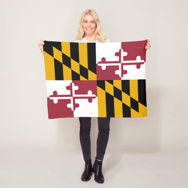 Couverture Polaire Drapeau de l'État du Maryland (En situation)