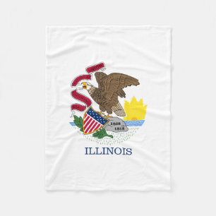 Couverture Polaire Drapeau de l'Illinois