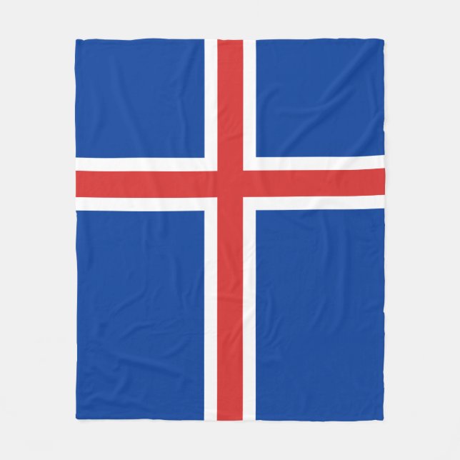 Couverture Polaire Drapeau de l'Islande (Devant)