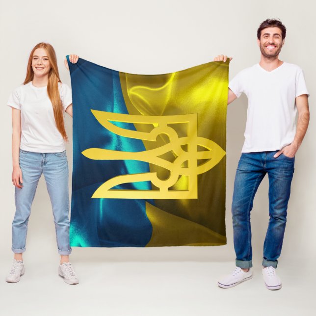 Couverture Polaire Drapeau de l'Ukraine (En situation)
