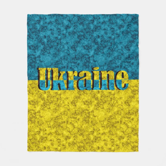 Couverture Polaire Drapeau de l'Ukraine (Devant)