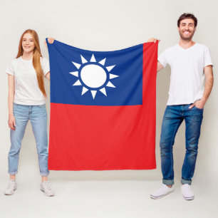 Couverture Polaire Drapeau de milieu de Taïwan République de Chine
