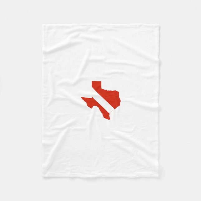 Couverture Polaire Drapeau de piqué d'état du Texas (Devant)