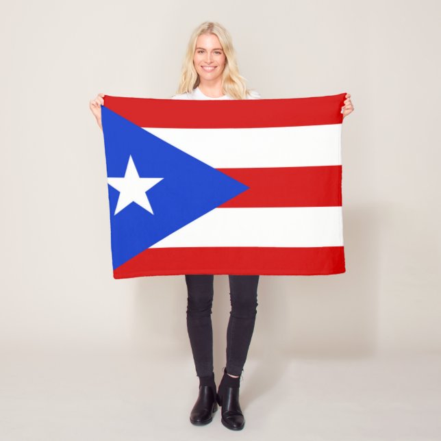 Couverture Polaire Drapeau de Porto Rico (En situation)