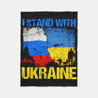 Couverture Polaire Drapeau de soldat soutien Je suis avec l'Ukraine R