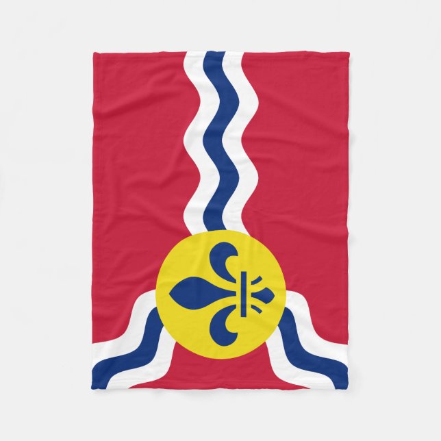 Couverture Polaire Drapeau de St Louis, Missouri (Devant)