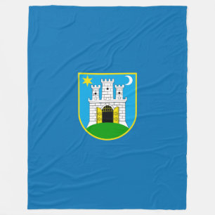 Couverture Polaire Drapeau de Zagreb, Croatie Fleece Blanket