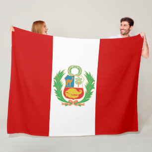Couverture Polaire Drapeau d'emblème Pabellón Nacional du Pérou