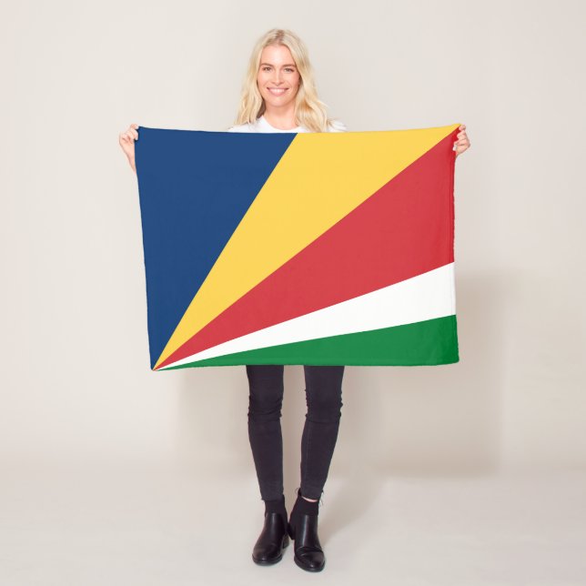 Couverture Polaire Drapeau des Seychelles (En situation)