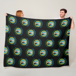 COUVERTURE POLAIRE DRAPEAU D'ÉTAT À FEUILLAGE PERSISTANT DE WASHINGTO