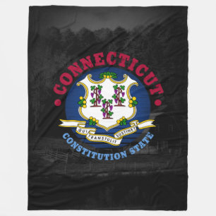 COUVERTURE POLAIRE DRAPEAU D'ÉTAT CONSTITUTION CONNECTICUT