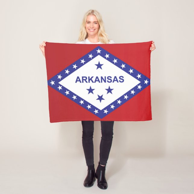 Couverture Polaire Drapeau d'État de l'Arkansas, États-Unis (En situation)