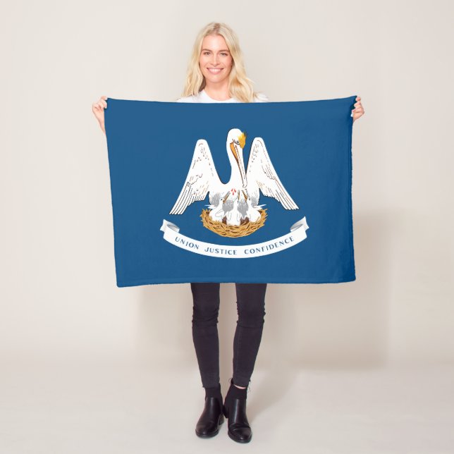 Couverture Polaire Drapeau d'État de Louisiane (En situation)
