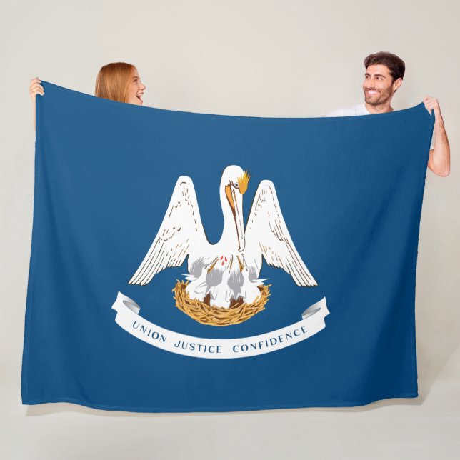 Couverture Polaire Drapeau d'État de Louisiane (En situation)
