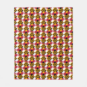 Couverture Polaire Drapeau d'état du Maryland Design festif