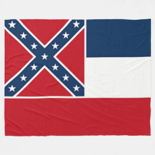 COUVERTURE POLAIRE DRAPEAU D'ÉTAT DU MISSISSIPPI (ACTUEL)