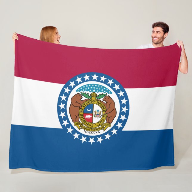 Couverture Polaire Drapeau d'État du Missouri (En situation)