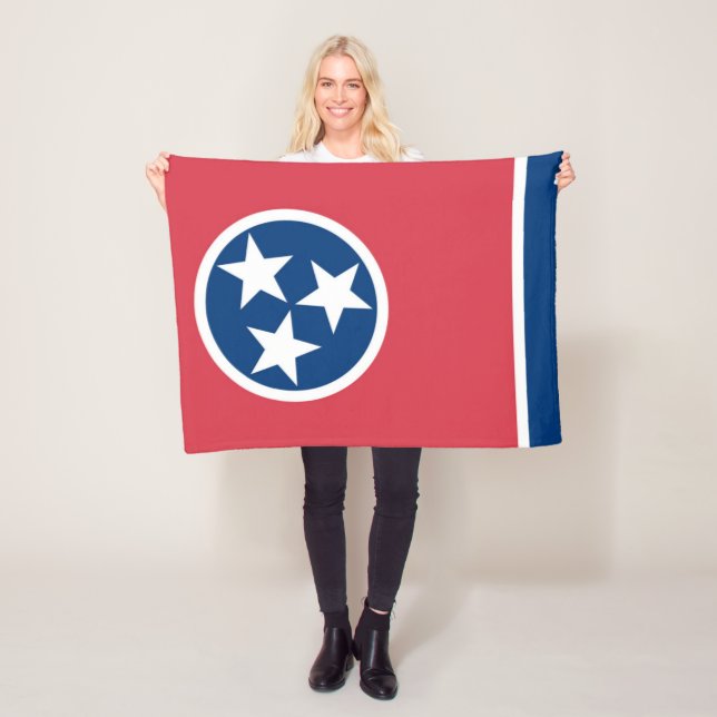 Couverture Polaire Drapeau d'État du Tennessee, États-Unis (En situation)