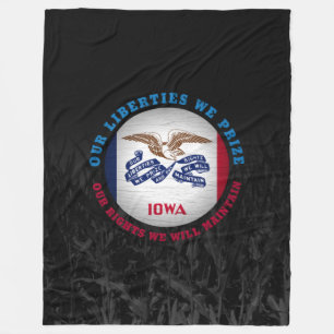 COUVERTURE POLAIRE DRAPEAU D'ÉTAT IOWA HAWKEYE