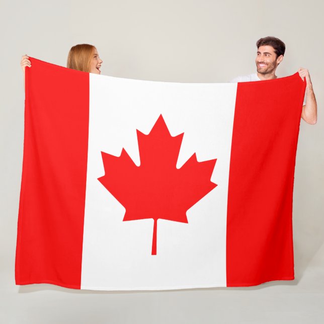 Couverture Polaire Drapeau du Canada (En situation)