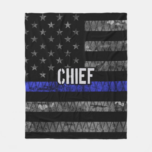 Couverture Polaire Drapeau du chef de la police en détresse (Devant)