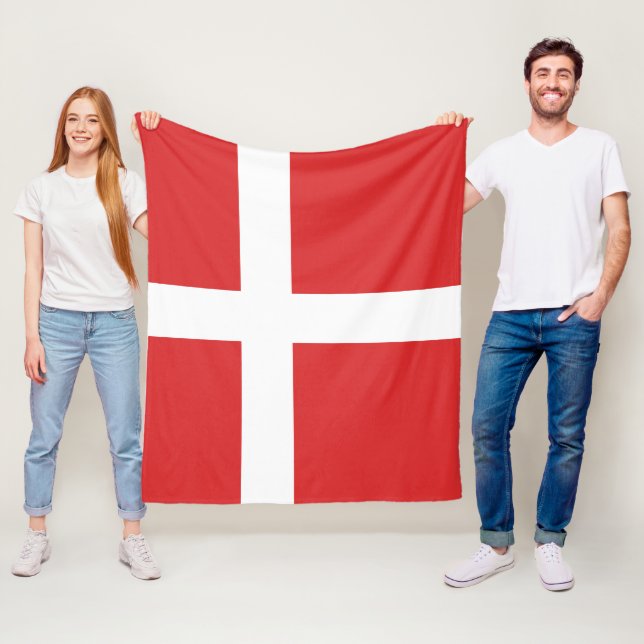 Couverture Polaire Drapeau du Danemark (En situation)