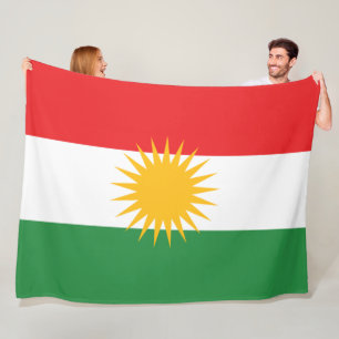 Couverture Polaire Drapeau du Kurdistan