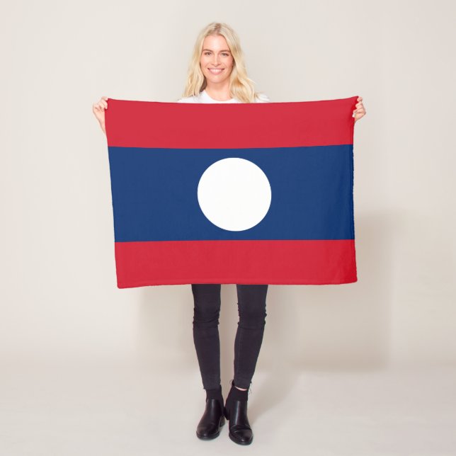 Couverture Polaire Drapeau du Laos (En situation)