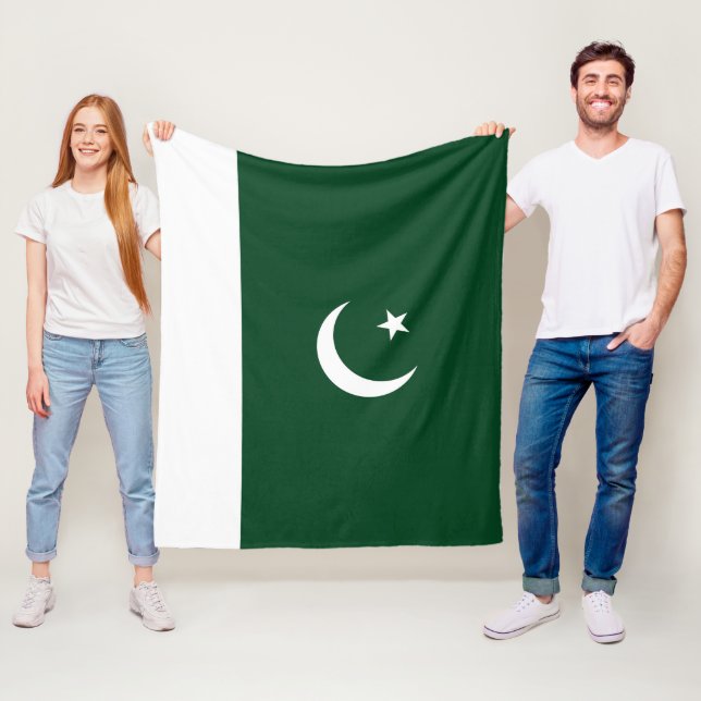 Couverture Polaire Drapeau du Pakistan (En situation)