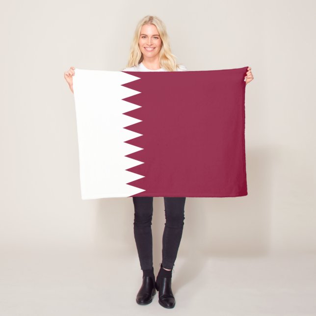 Couverture Polaire Drapeau du Qatar (En situation)