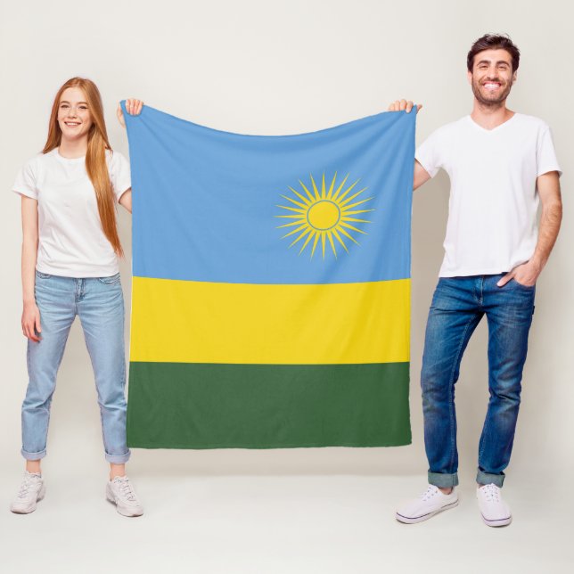 Couverture Polaire Drapeau du Rwanda (En situation)