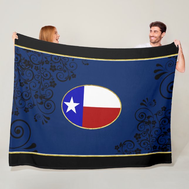 Couverture Polaire Drapeau du Texas (En situation)