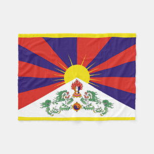 Couverture Polaire Drapeau du Tibet libre