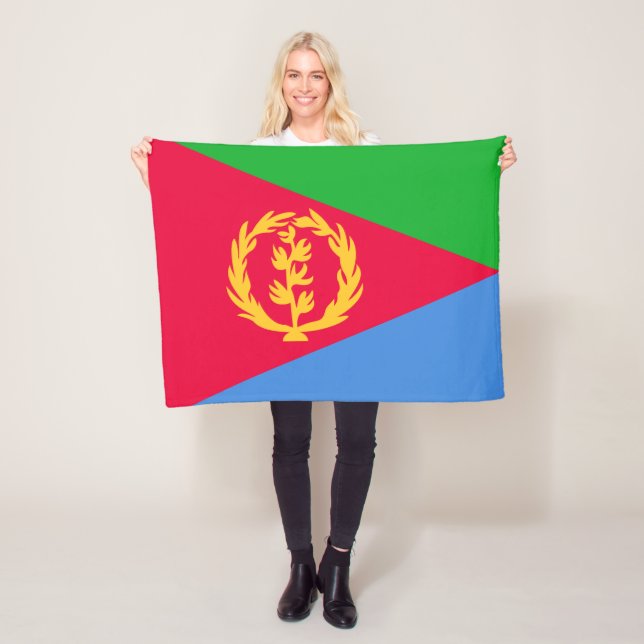 Couverture Polaire Drapeau Érythrée (En situation)