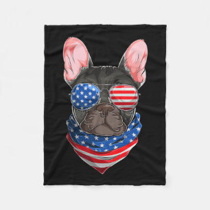 Couverture Polaire Drapeau Français Bulldog 1