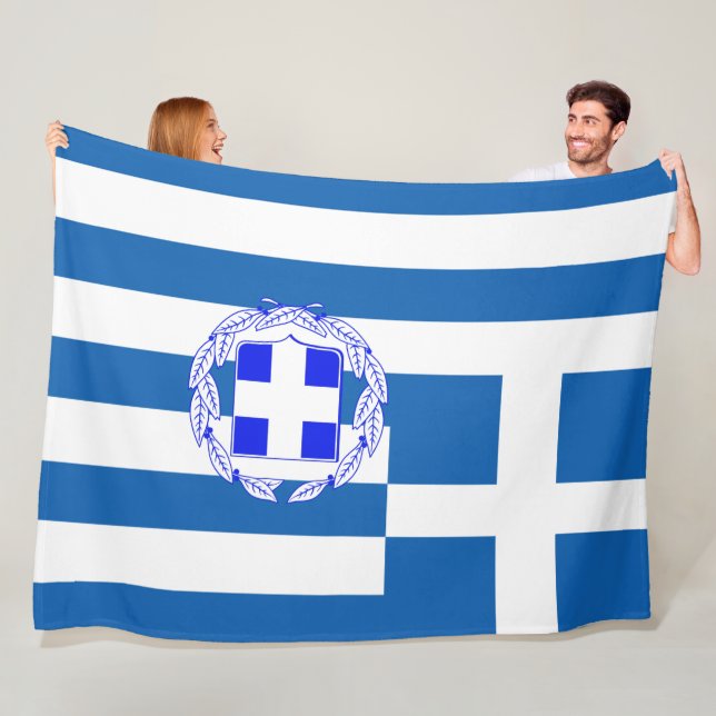 Couverture Polaire Drapeau grec (En situation)