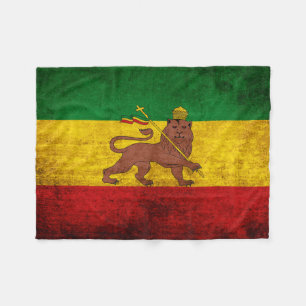 Couverture Polaire Drapeau grunge vintage de Rastafarian