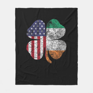 Couverture Polaire Drapeau irlandais américain Irlande JOUR DE LA SAI