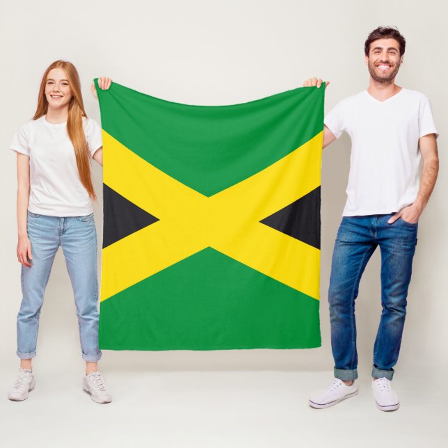 Couverture Polaire Drapeau jamaïcain (En situation)