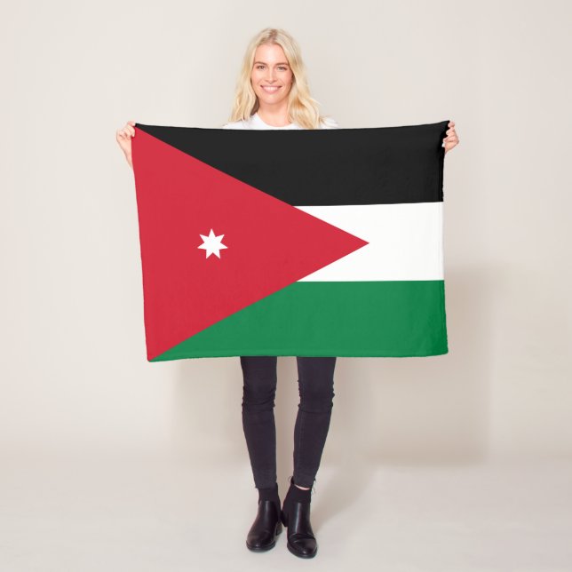 Couverture Polaire Drapeau Jordanie (En situation)