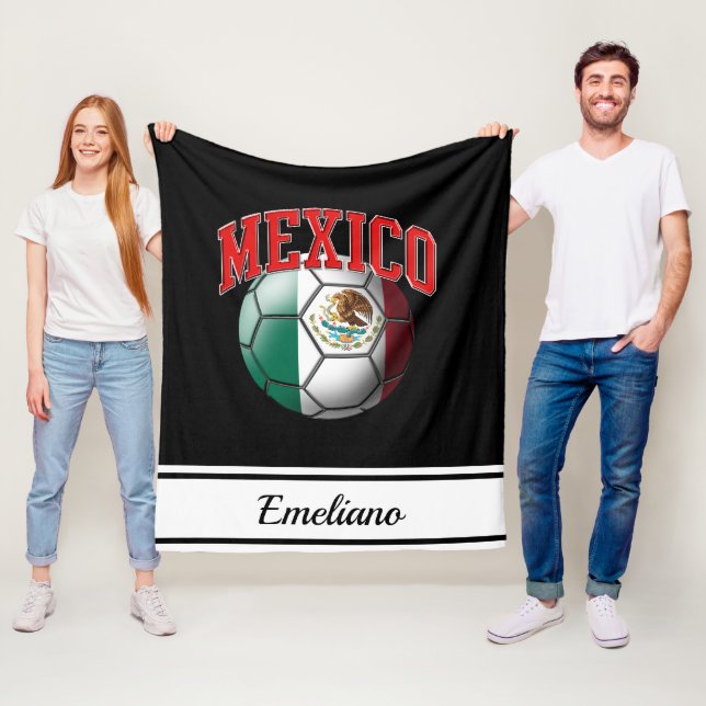 Couverture Polaire Drapeau mexicain balle de football | Name (En situation)