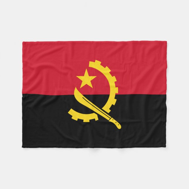 Couverture Polaire Drapeau patriotique angolais (Devant (Horizontal))