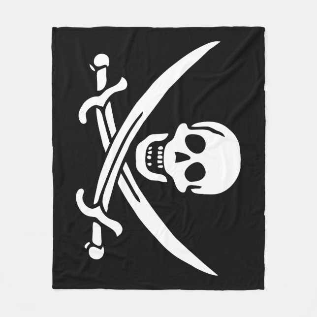 Couverture Polaire Drapeau pirate (Devant)