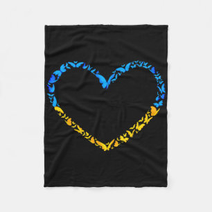 Couverture Polaire Drapeau ukrainien Paix Drapeau ukrainien Papillon