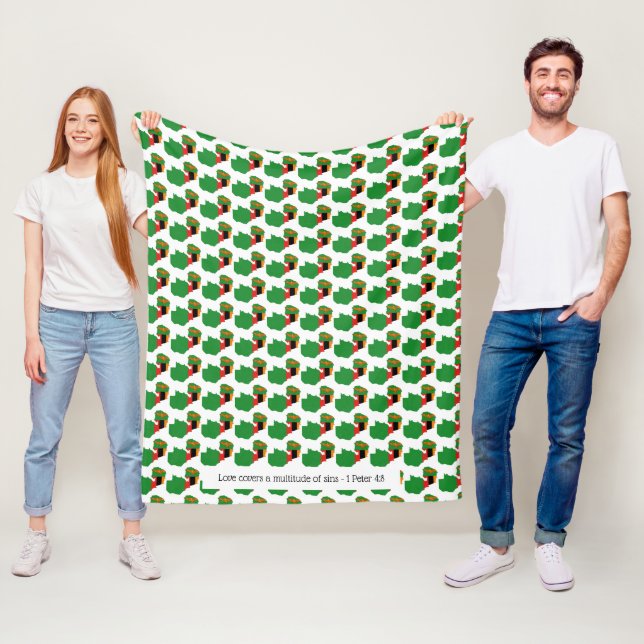 Couverture Polaire DRAPEAU ZAMBIEN Personnalisé (En situation)