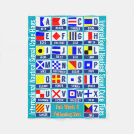 Couverture Polaire Drapeaux de code internationaux de signe